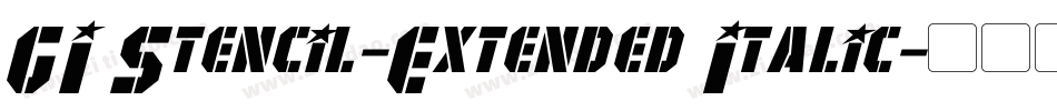 GI Stencil-Extended Italic字体转换